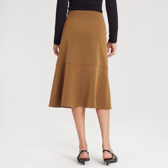 Women's Fit & Flare Midi A-Line Skirt - A New Day™ Brown  size 4 MSRP $39 - Picture 3 of 8